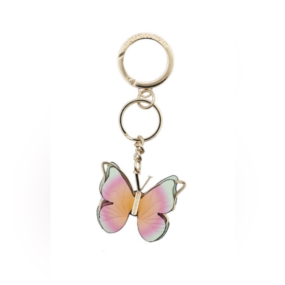 NWOT Victoria's Secret Pastel Butterfly Keychain